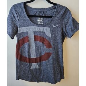 Nike Minnesota Twins‎ Women's MLB  T-Shirt Medium Heather Navy Athletic Fit
